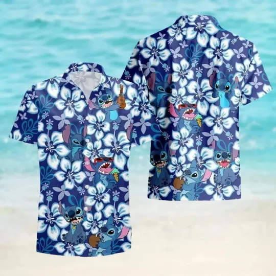 Discover Disney Hawaiian Shirt Lilo And Stitch Dance Men Women Unisex