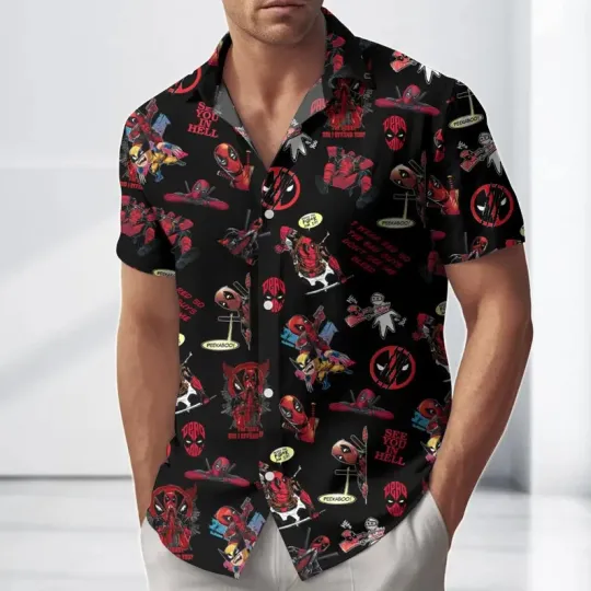 Discover Disney Hawaiian Funny Deadpool  Summer Cute Men Women Unisex