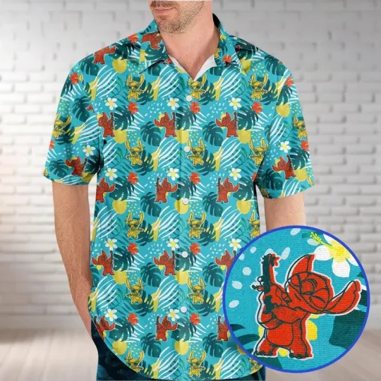 Discover Disney Hawaiian Stitch Summer Unisex T-Shirt for Men and Women