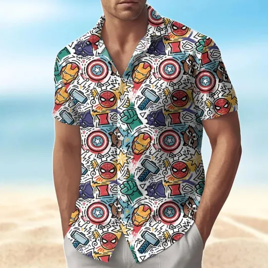 Discover Disney Hawaiian Avengers Beach Summer Cute Men Women Unisex