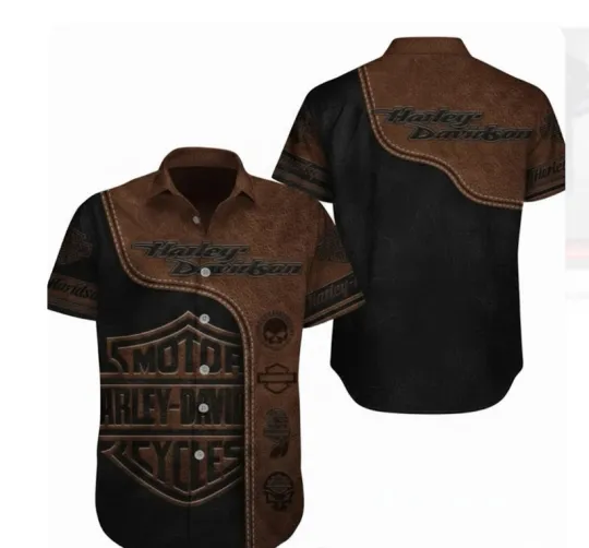 Discover Haarleyy Davidson 3D Printed Hawaiian Shirt S - 5XL