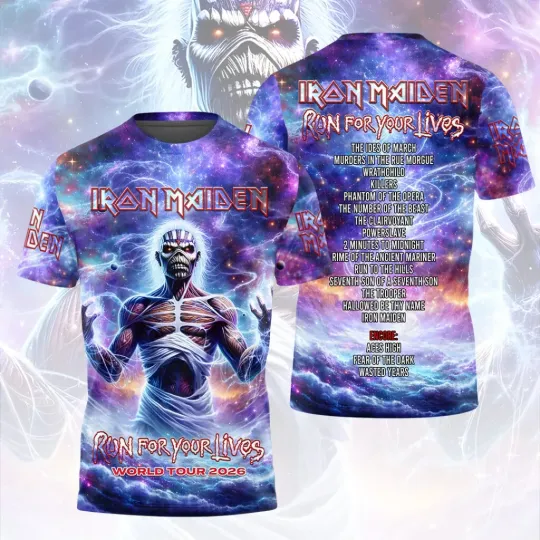 Discover I Maiden 2026 World Tour 3D Apparel shirt