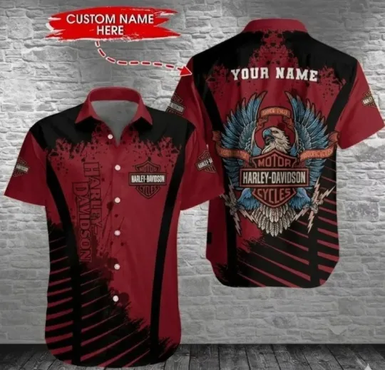Discover Personalized Haarleyy Davidson 3D Printed Hawaiian Shirt