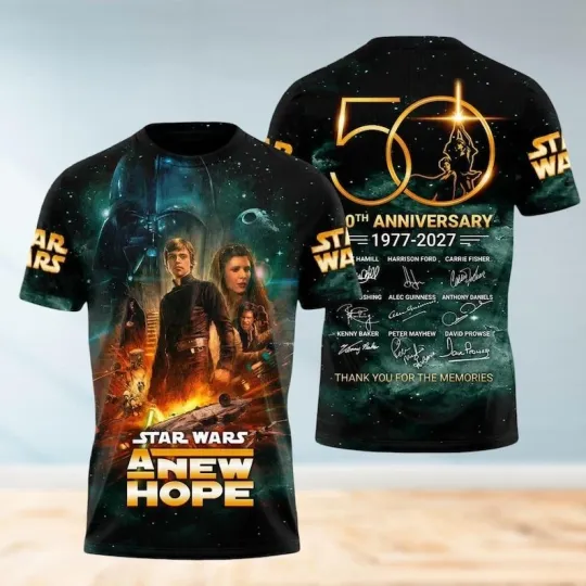 Discover Retro Star Wars A New Hope 50th Anniversary Tshirt 3D