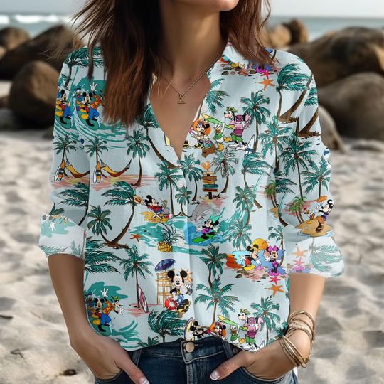 Discover Mickey And Friends Blouse Shirt, Disney Squad Shirt For Women, Classic Mickey Mouse Fashion Apparel