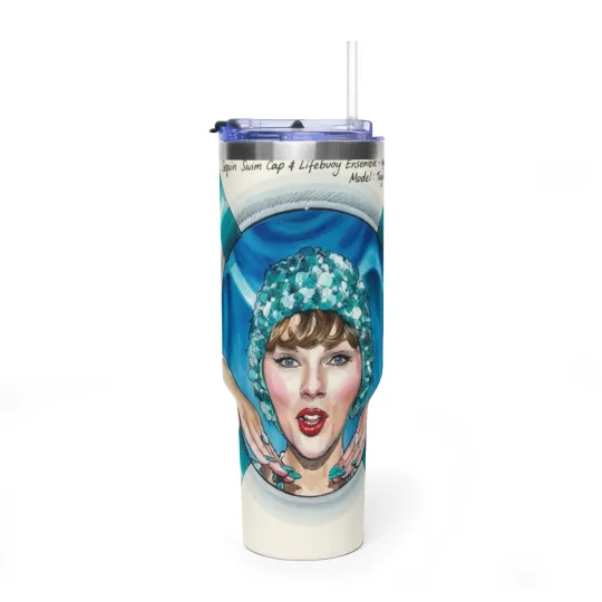 Discover Fate of Ophelia Retro Pinup Swimmer 40oz Tumbler