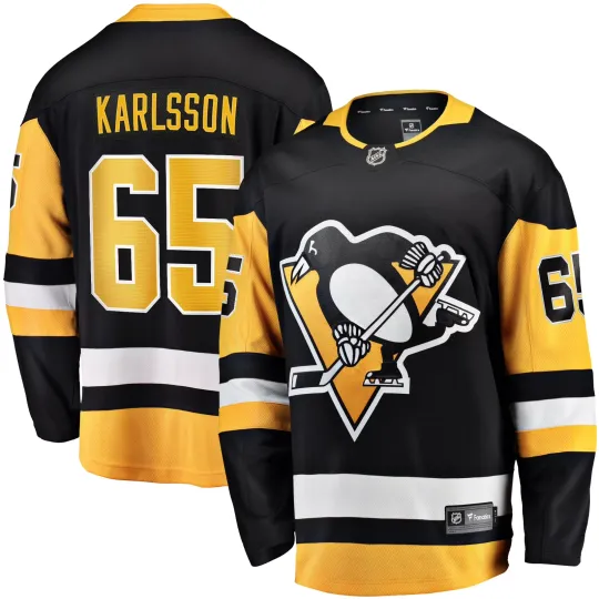 Discover Men's Erik Karlsson Black Pittsburgh Penguinss Home Printed Jersey
