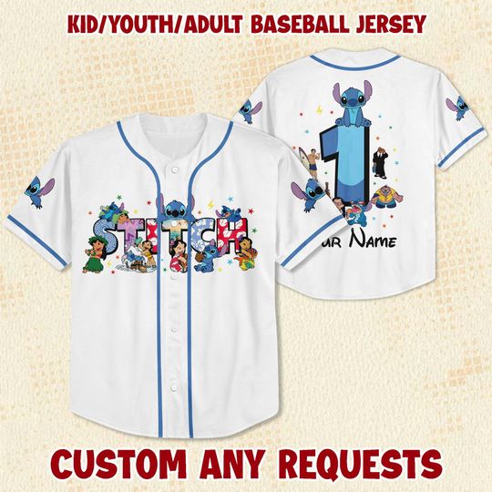 Discover Blue Alien Birthday Baseball Jersey, Family Matching Shirt