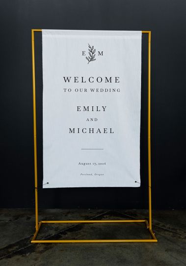 Fabric Wedding Welcome Sign Modern Wedding Sign Custom Bridal Shower Sign Boho Wedding Ceremony Sign