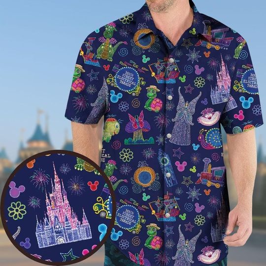 Discover Disney Main Street Parade Hawaiian Shirt, Disney Night Button Shirt, Parade Magic Button Down Shirt, Disney Vacation Shirt