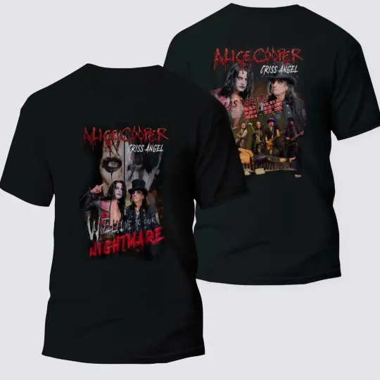 Discover Alice Cooper x Criss Angel 2026 Tour Graphic T-Shirt