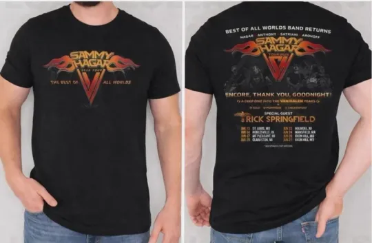Discover Sammy Hagar 2026 Best Of All Worlds Tour T-Shirt