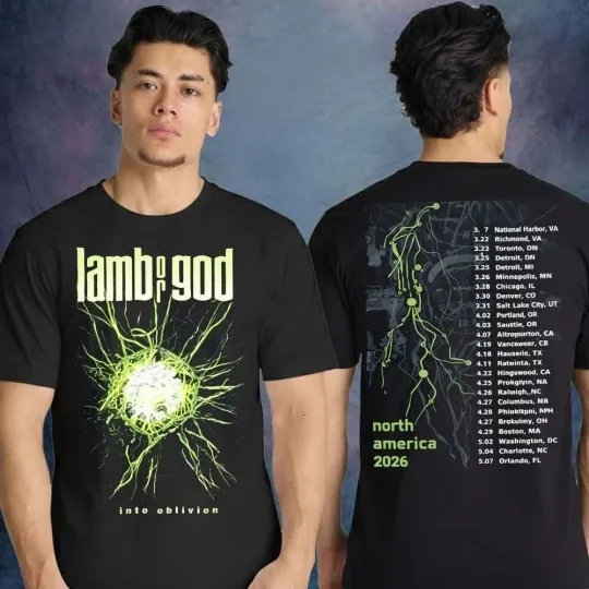 Lamb Of God Into Oblivion Tour 2026 T-Shirt
