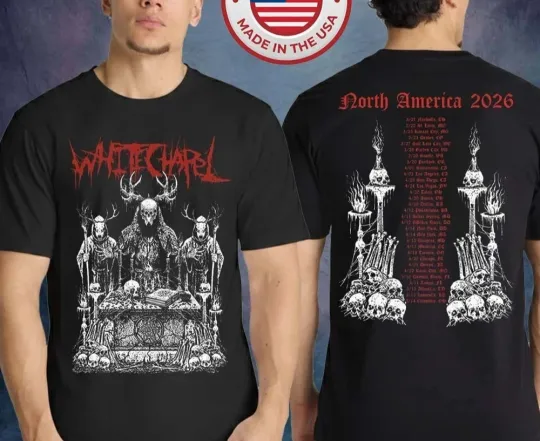 Discover Whitechapel Tour 2026 Double Sided Unisex T-Shirt S-5XL