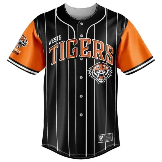 NRL Wests Tigers Baseball Shirt