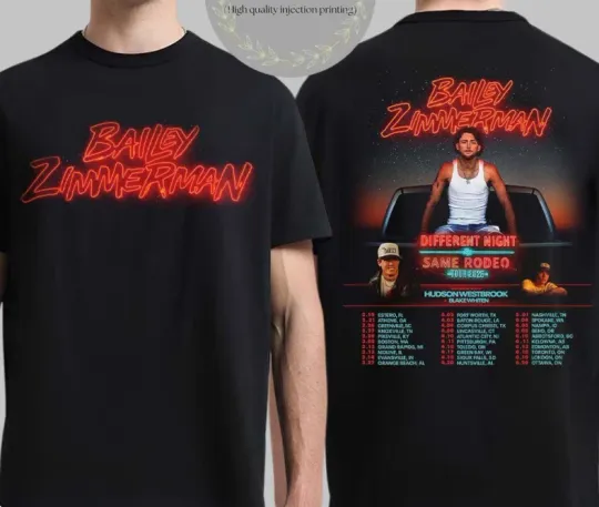 Discover Bailey Zimmerman Tour 2026 T Shirt
