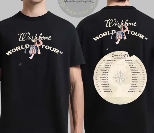 Conan Gray Wishbone World Tour 2026 Two Sided T-Shirt