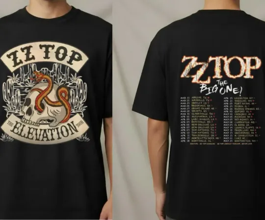 Discover ZZ Top The Big One Tour 2026 T-Shirt, Rap Music Tee