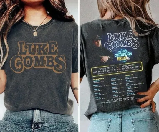Discover 2026 Lukee Comb My Kinda Saturday Night Tour Shirt
