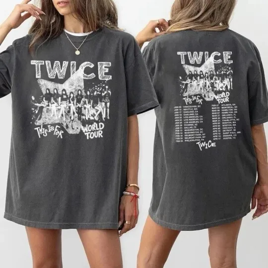 Discover TWICE This Is Tour 2026 K-Pop Music Concert Fan Graphic T-Shirt, FAST SHIP