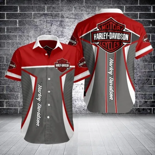 Discover Harley Motor Racing Davidson Casual Button Down Shirt