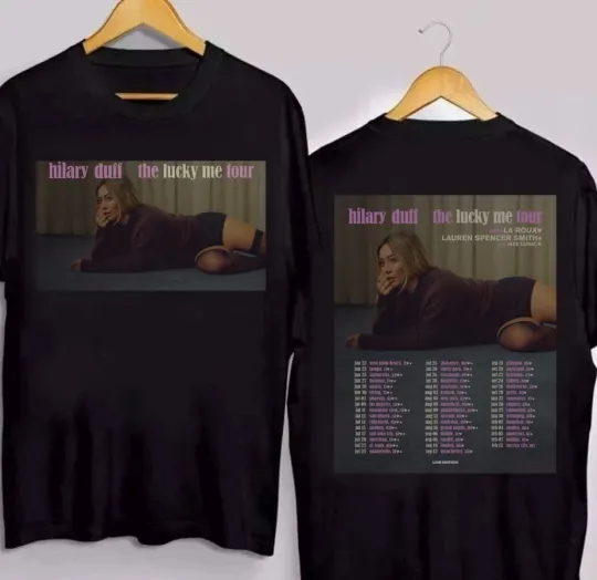 Discover New Hilary Duff the lucky me tour 2026 T-Shirt For Fans S-5XL MK939