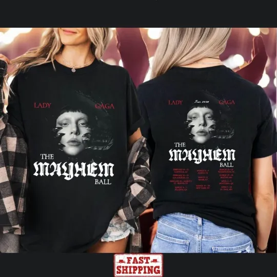 Discover Ld ga The Mayhem Ball Concert T-Shirt, 2026 World Tour Unisex Shirt