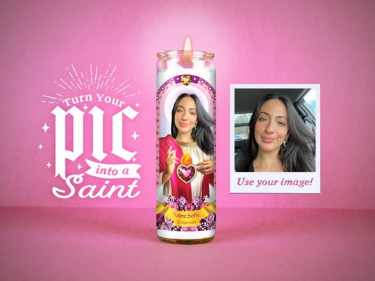Discover Custom Photo Prayer Candle: Personalized Saint Candle Gift