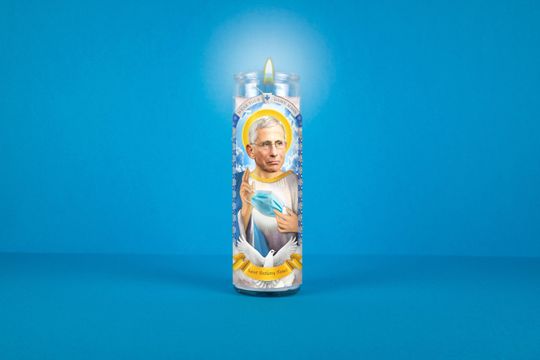 Discover Saint Anthony Fauci Prayer Candle - Novelty Devotional Candle