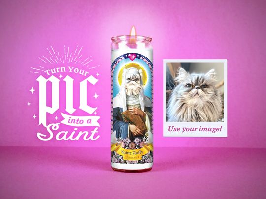 Custom Pet Prayer Candle: Personalized Photo Gift