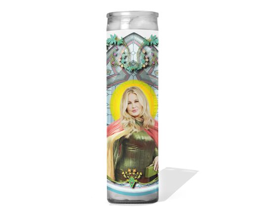Saint Jennifer Coolidge Celebrity Prayer Candle: Non Scented | Funny Gift Idea
