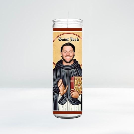 Discover Saint Josh Celebrity Prayer Candle | 8" Unscented | Funny Gift Idea