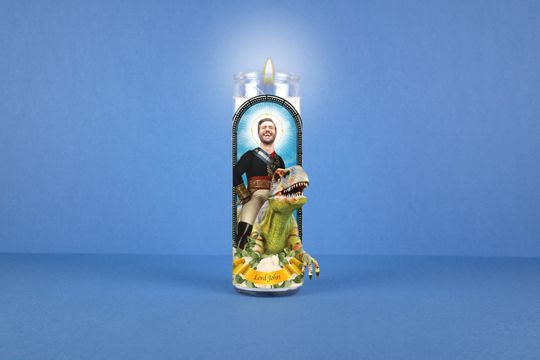 Custom Saint Prayer Candle: Personalized Pet or Family Gift