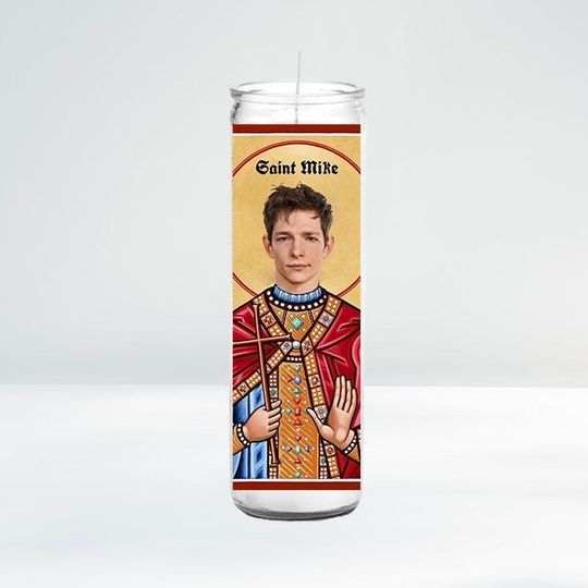 Discover Saint Mike Celebrity Prayer Candle | 8" Unscented | Funny Gift Idea