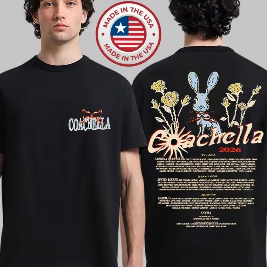 Discover Coachellla 2026 Merch In Indio California Ribbons & Roses 2026 T-Shirt