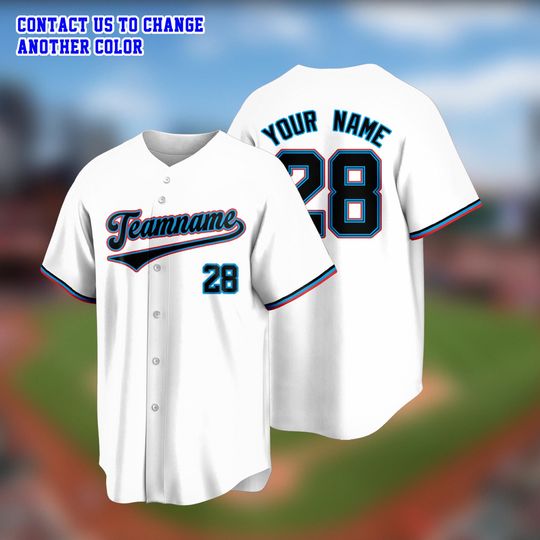 Discover Custom Miami Baseball Jersey Personalized Softball Uniform Team Name Number Logo for Fan American Shirt Mother's Day