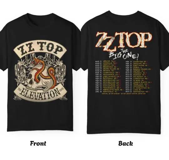 Discover ZZ Top The Big One Tour 2026 T-Shirt