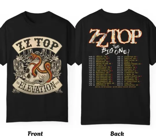 Discover Zz Top The Big One Tour 2026 Unisex T-Shirt Fullsize S-5Xl