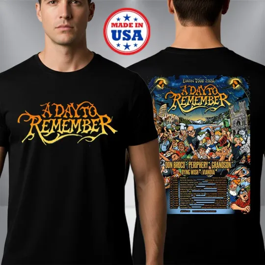 Discover To Remember Tour 2026 Headline Shows Unisex Double Sided T-Shirt