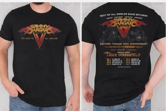 Discover Sammy Hagar 2026 Best Of All Worlds Tour T-Shirt