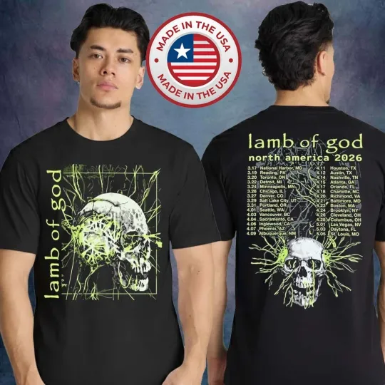 Lamb Of God Electric Skull Tour Shirt 2026 New T-Shirt