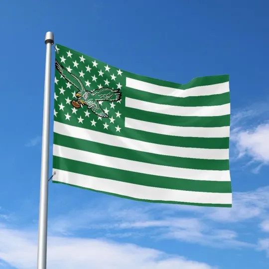 Discover Philadelphia Eagles Stripes House Flag Banner