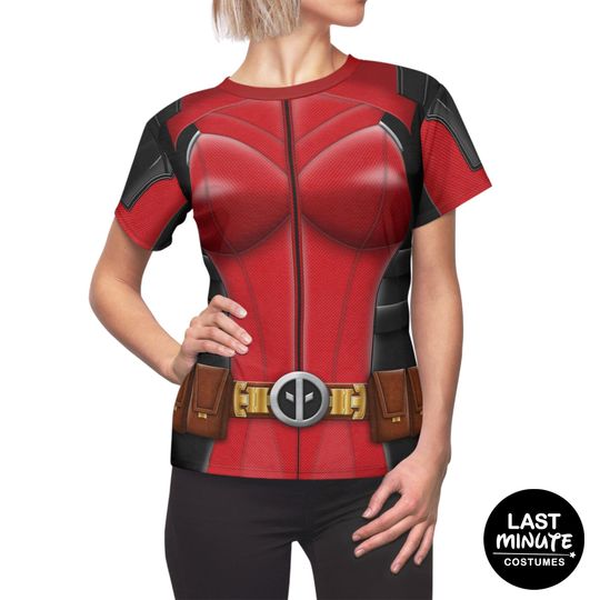 Discover Lady Deadpool Women's Shirt, Deadpool & Wolverine Charater Costume, Deadpool Corps Cosplay, Halloween Apparel, Comic-Con Outfit, runDisney