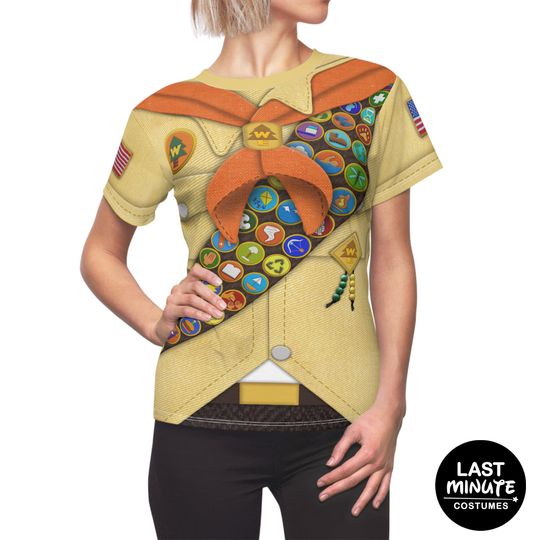 Discover Russell Women Shirt, Pixar Up Inspired Costume, Wilderness Explorer Costume, Disney Up Shirt, Run Disney Costume, Pixar Scouts Cosplay