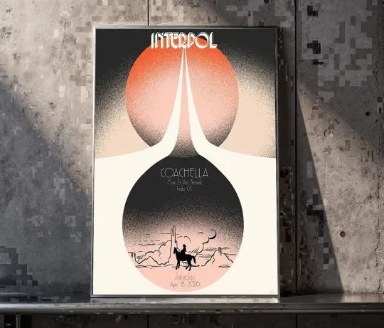 Discover Interpol Coachellla Night 2 Event Poster On April 18 2026 Home Decor Poster