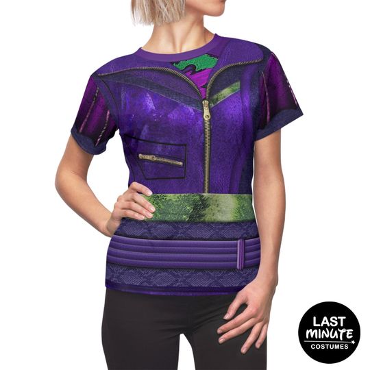 Descendants 3 Costume, Mal Purple and Green Women Shirt, Mal Costume, Mal Cosplay, Descendants Birthday, Disney Shirts for Women