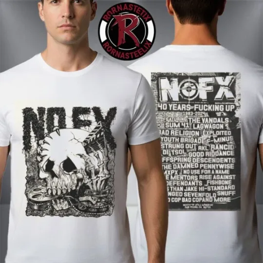 Discover NOFX 40 Years of Fuckin’ Up A Film Unisex T Shirt Two Sided