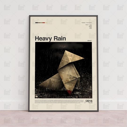 Discover Heavy Rain Poster, Gaming Room Poster, Gaming Wall Poster, Gaming Print Poster,Game Gift,Video Games Poster,Gaming