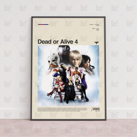 Discover Dead or Alive 4 Poster, Gaming Room Poster, Gaming Wall Poster, Gaming Print Poster, Game Gift, Video Games Poster, Gaming Wall Art Poster