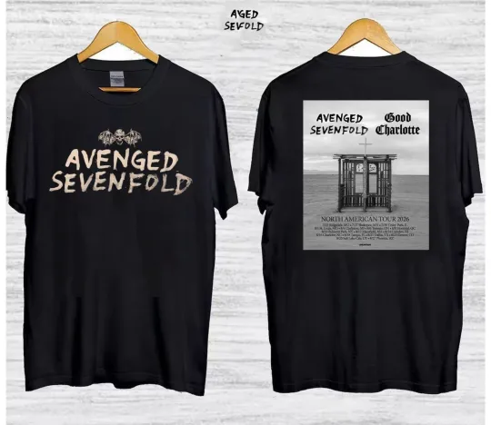 Discover Avenged Sevenfold 2026 North American Tour Double Sided T-Shirt